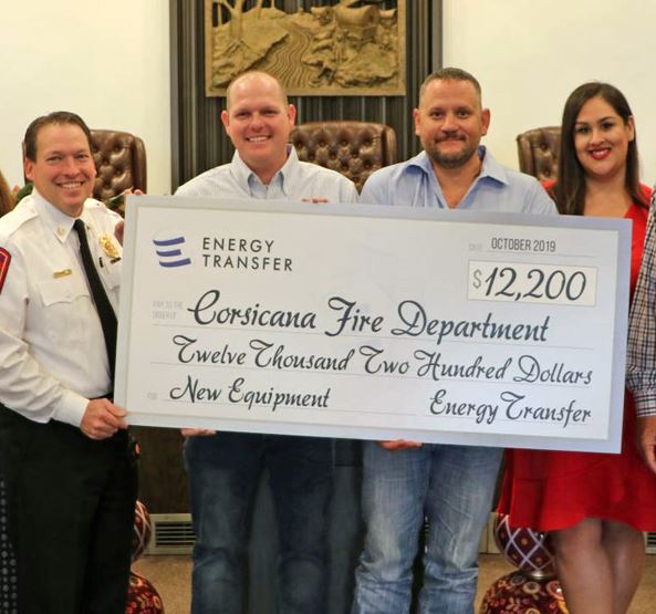 Energy Transfer Check Presentation Ceremony to City of Corsicana