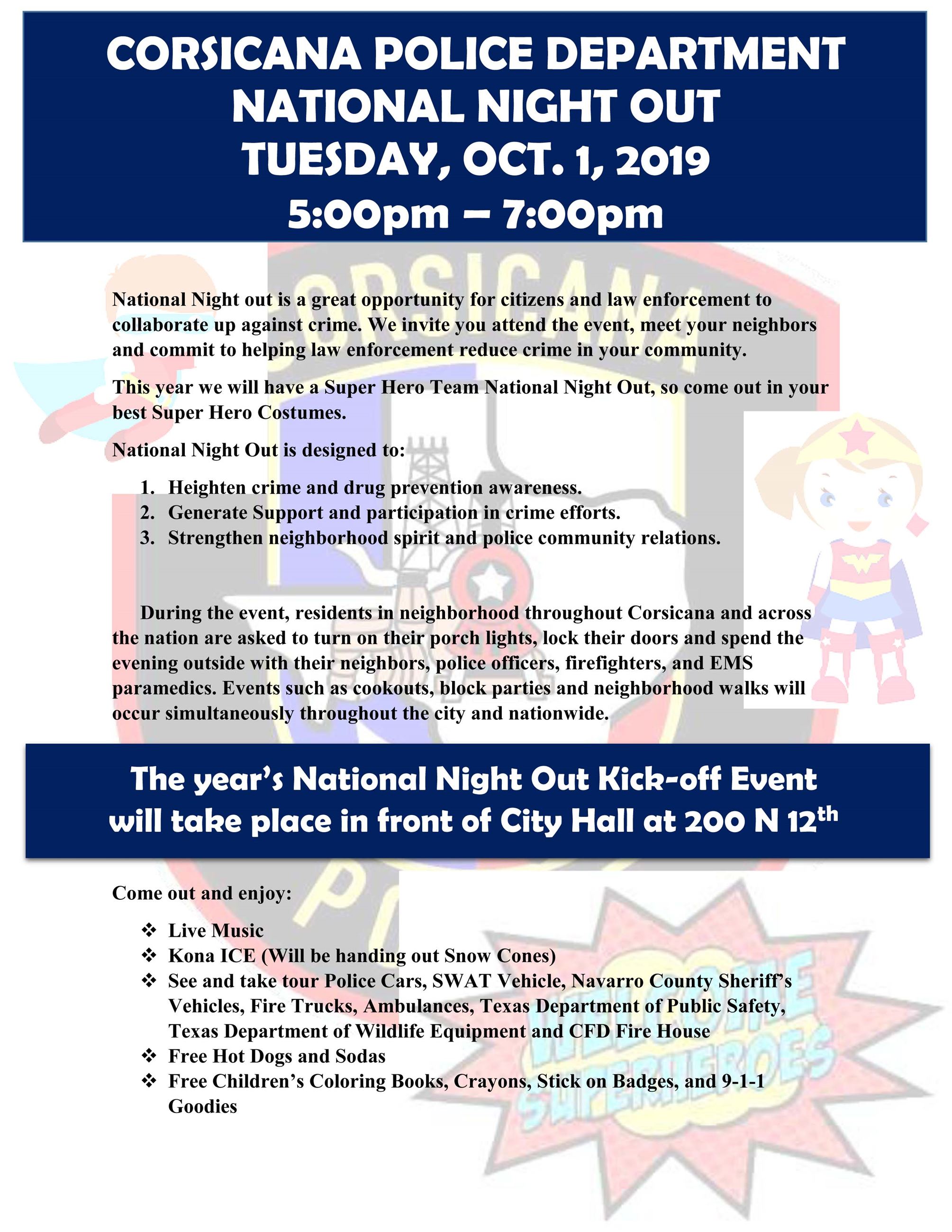 National Night Out Poster 2019